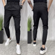 子男士 小脚裤 秋冬韩版 黑武士裤 修身 网红休闲九分裤 潮流帅气束脚裤
