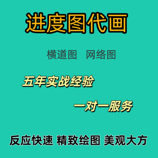 施工进度计划代画双代号网络图横道图甘特图工期进度表专业高效率
