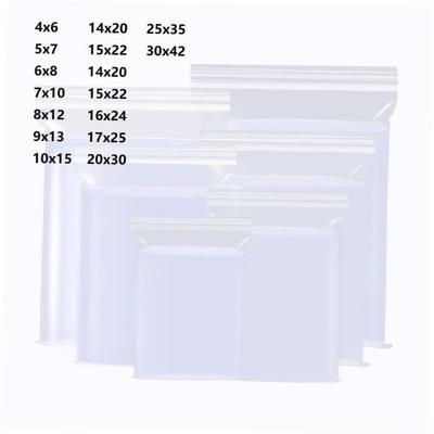 Zip Lock Plastic Bags Transparent Packaging Poly Ziplock Bag