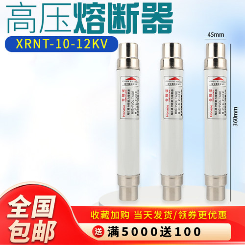高压熔断器XRNT10-12KV10A16A20A25A31.540A63安100A熔管保险丝