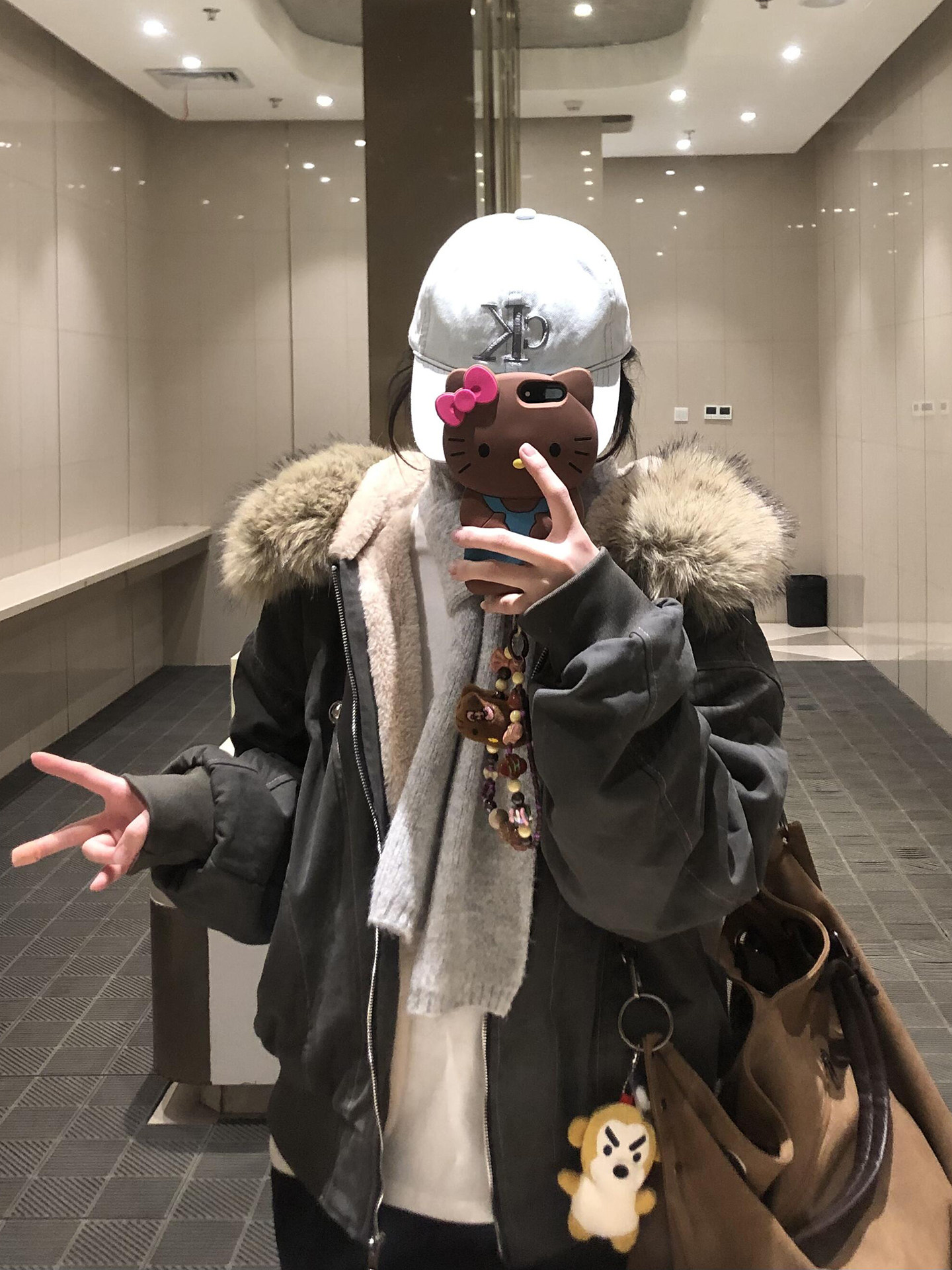 美式覆古座山雕棉服派克服女款2025新款加厚小个子棉袄工装冬外套