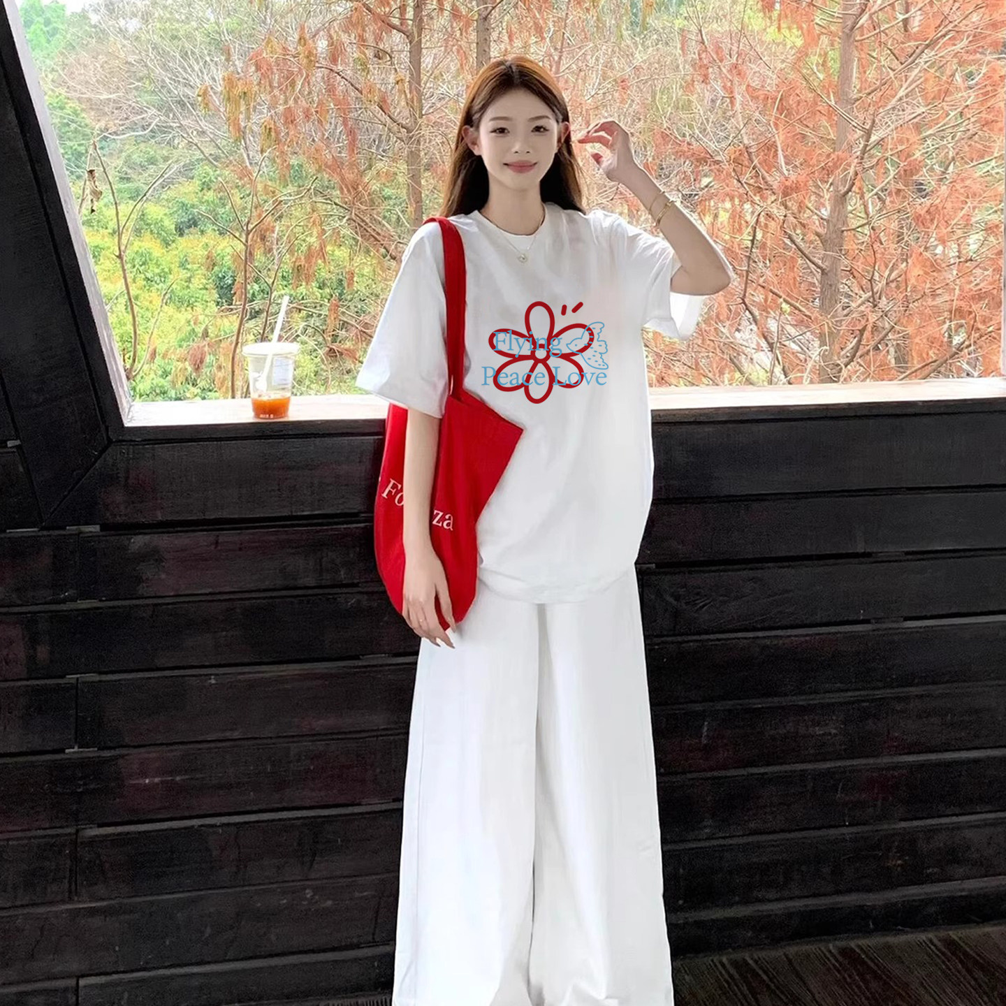 巨百搭~纯棉白色韩系短袖t恤女图片