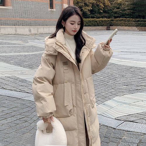 羽绒棉服女冬季长款过膝加厚外套