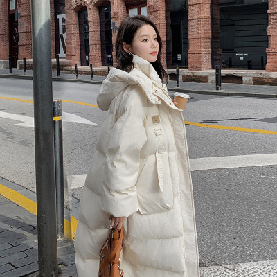 羽绒棉服长款过膝高级感宽松加厚