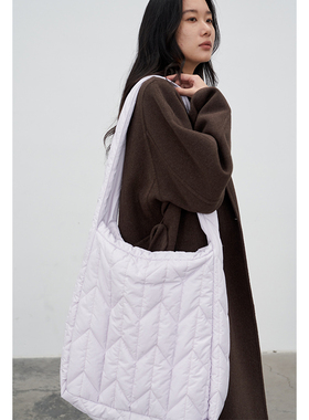 BLANK LABEL麦穗纹夹棉托特包单肩包百搭女包通勤2025秋冬季新款