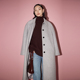BLANK LABEL极简高级感摩登翻领廓形羊毛呢大衣女冬气质毛呢外套