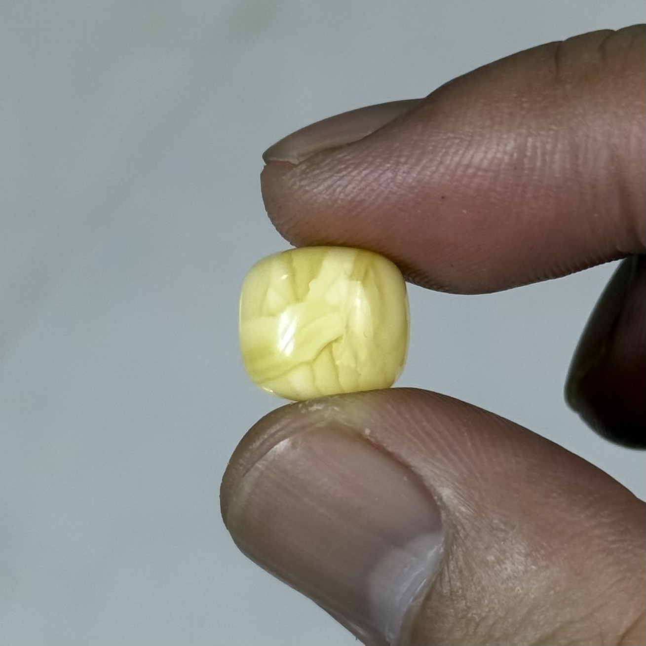 竖纹虎皮千层雪一线天瓷白花拉丝蜜蜡老型单珠11*10高庄全品无暇