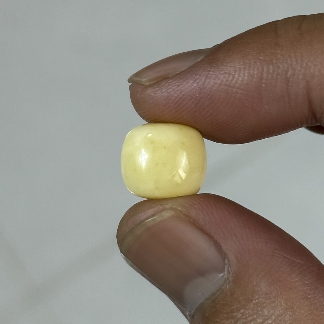 瓷白花阿尔卑斯浓腊波罗的海蜜蜡老型单珠11.2*9.8高庄内花粉