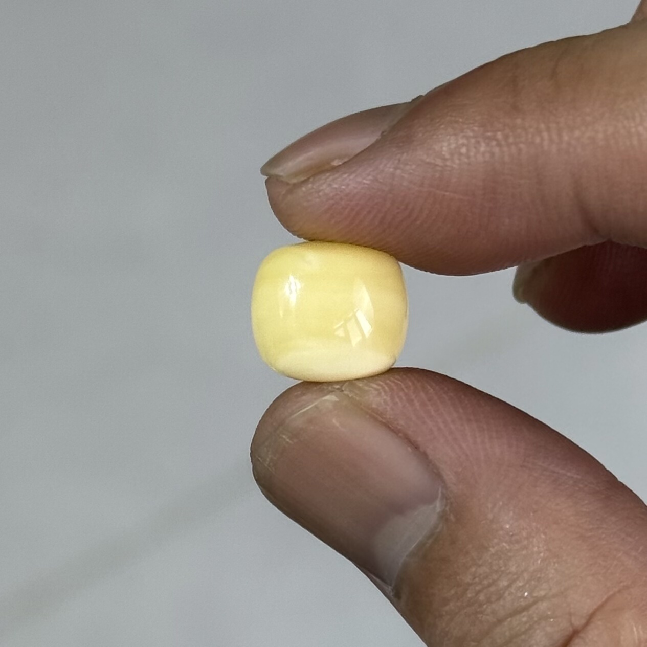 瓷白花阿尔卑斯浓腊波罗的海蜜蜡老型单珠11.2*9.8高庄全品无暇