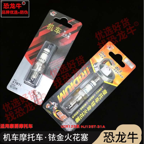 恐龙牛摩托车配件适用豪爵 UCR125系 HJ125T-31A铱金火花塞
