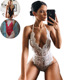 lingerie tied women Sexy neck lace jumpsuit蕾丝连体衣