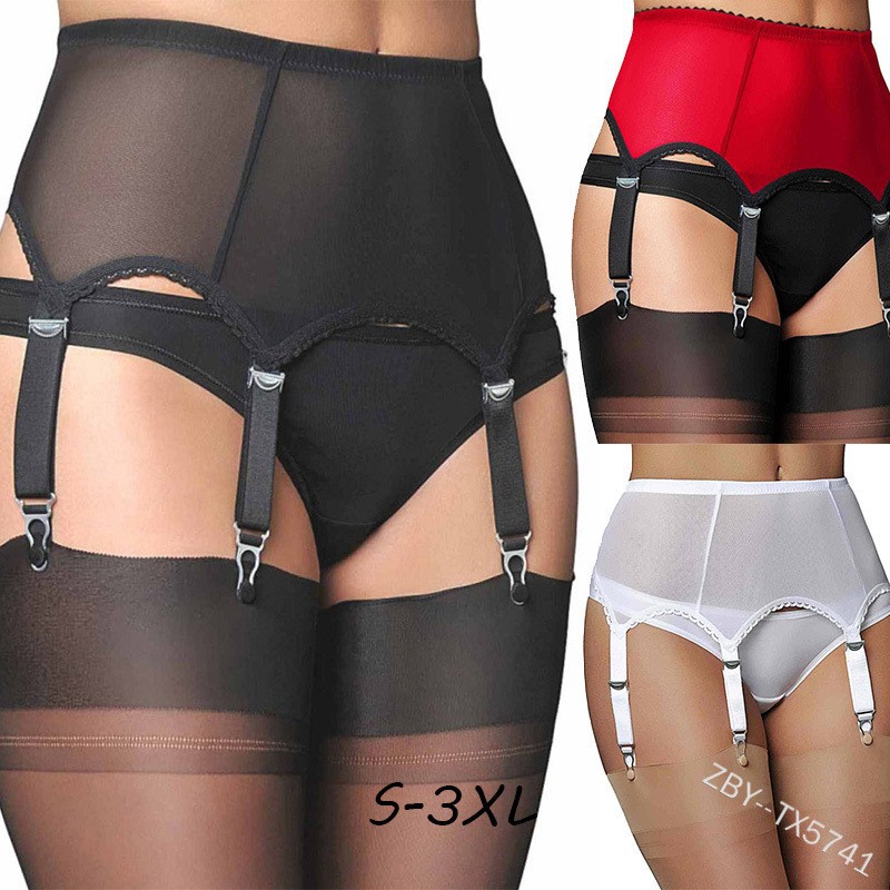 Oversized lingerie sexy mesh adjustable buckle garter