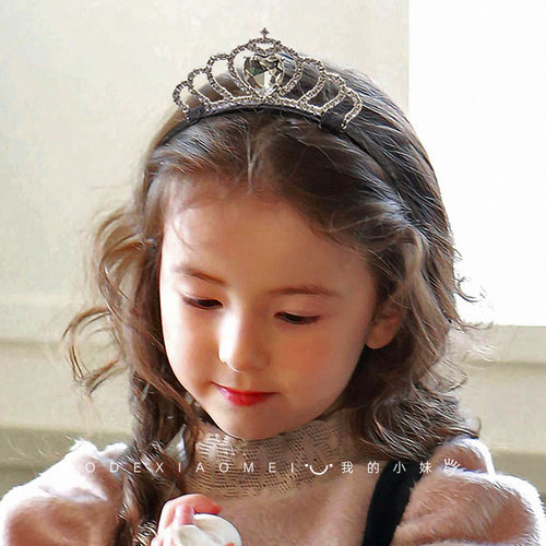儿童皇冠发箍女韩国甜美王冠发卡