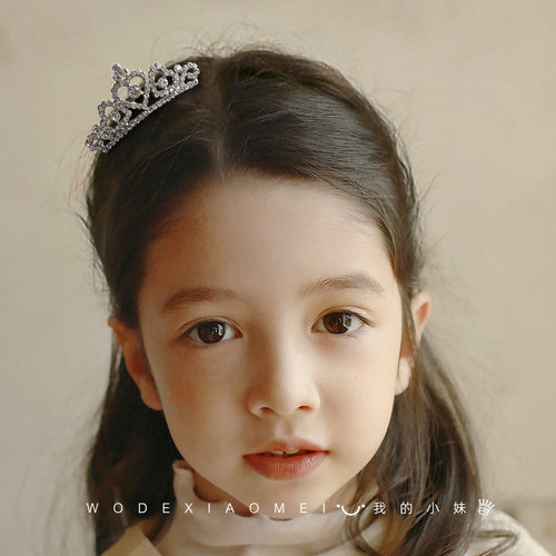 甜美气质小女孩高端精致皇冠头饰