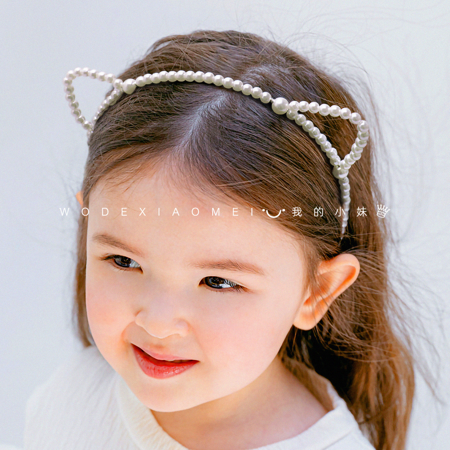 甜美女孩猫耳朵珍珠发箍手工