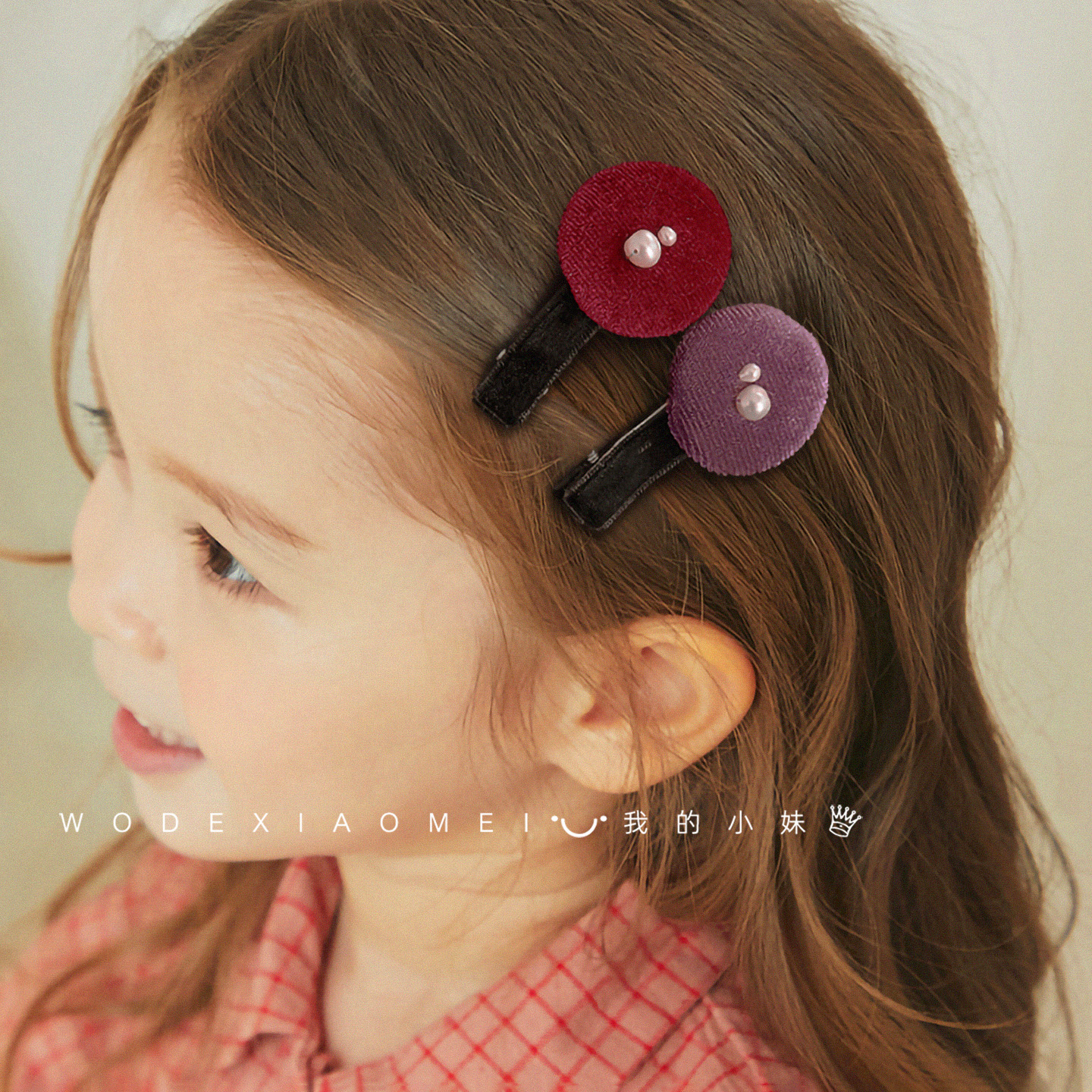 手工儿童发饰天然淡水珍珠发夹