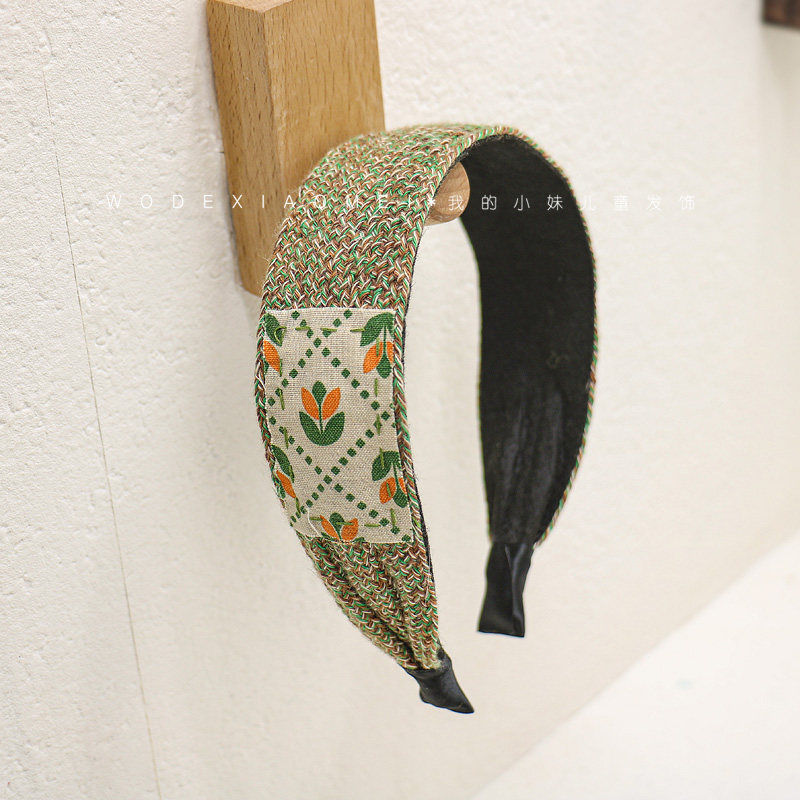 儿童可爱发箍发饰女孩公主头饰韩国甜美针织宽边发卡百搭防滑头箍