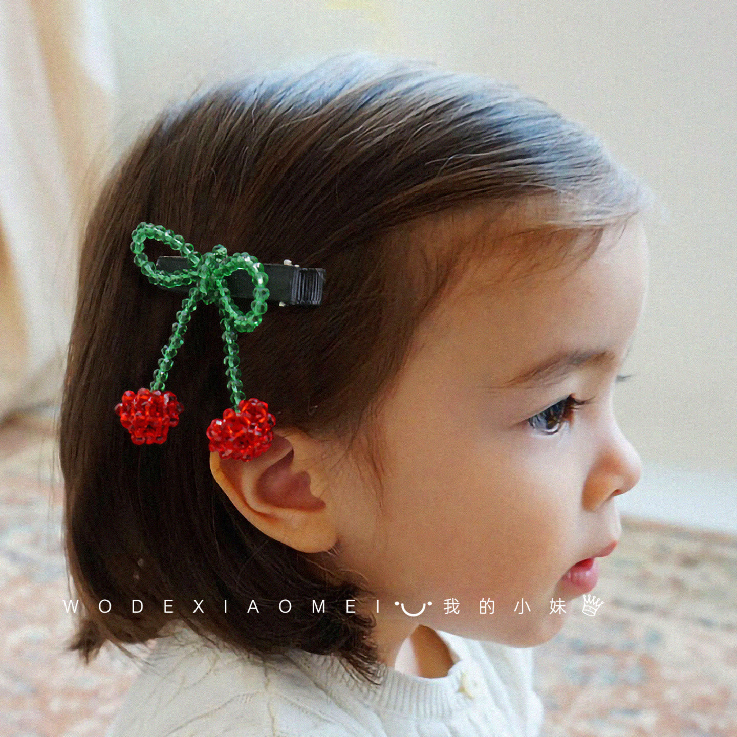 儿童手工串珠水晶樱桃发夹头饰小女孩可爱侧边夹刘海发卡夹子发饰,童装/婴儿装/亲子装,发饰,淘宝优惠券,粉丝福利购,淘宝优惠卷
