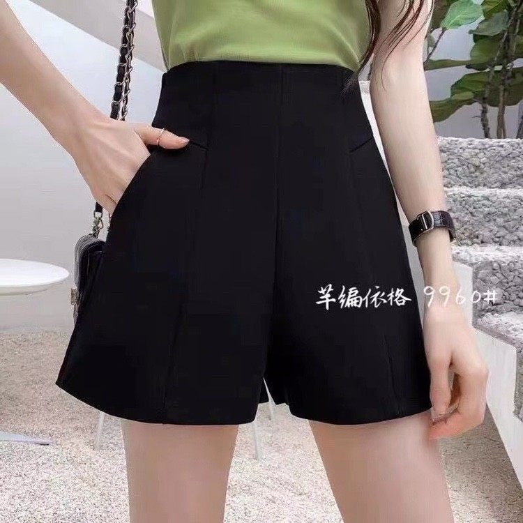 芊编依格9960西装短裤女春款时尚高腰显瘦百搭宽松休闲短款阔腿裤