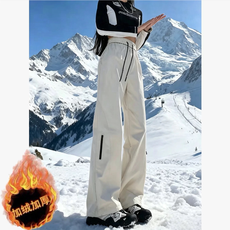 防风防水潮牌冲锋裤登山户外运动休闲裤男女宽松百搭情侣速干裤子