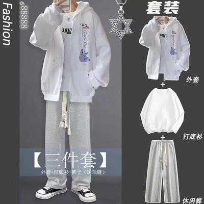 春秋季男士休闲运动三件套