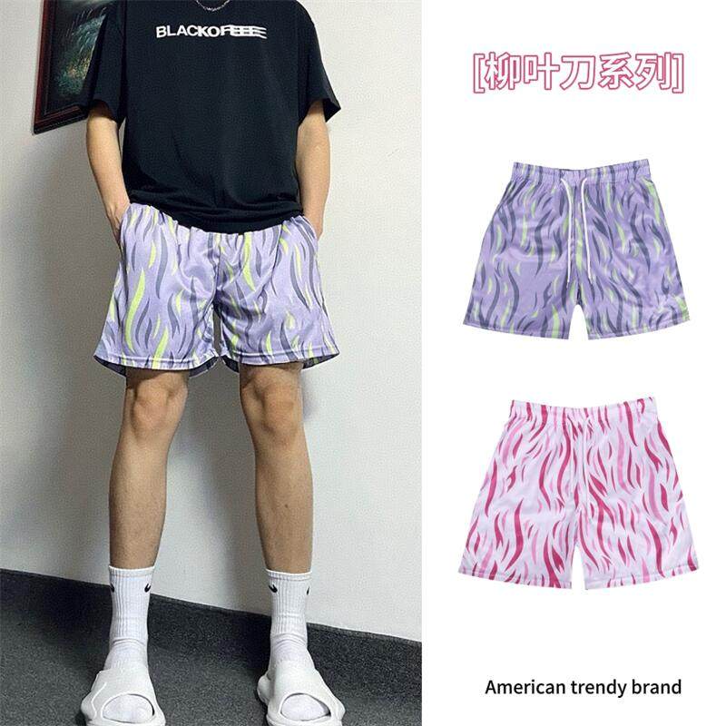 夏季美式短裤篮球裤运动休闲男潮牌街头复古不过膝训练速干四分裤