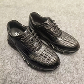 男士 真皮轻奢阿甘鞋 休闲运动鞋 鳄鱼皮慢跑鞋 潮流百搭轻盈气垫鞋