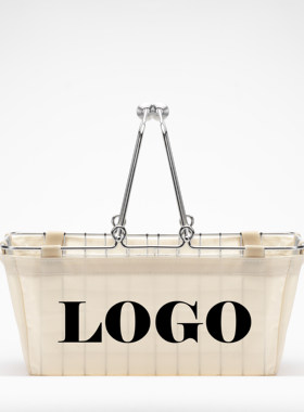 金属购物篮定制LOGO丝印