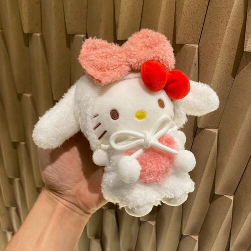 日本变装垂耳兔少女毛绒kt包包公仔挂件玩偶书包可爱钥匙扣挂饰礼