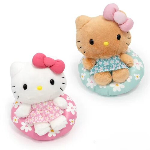 日本夏威夷swing黑皮泳圈hellokitty包包小挂件书包挂饰毛绒公仔