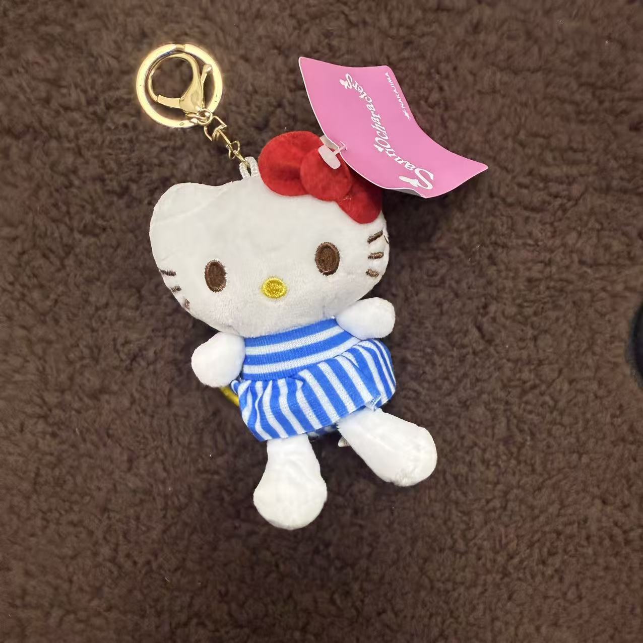 日本夏日蓝白条纹kitty包