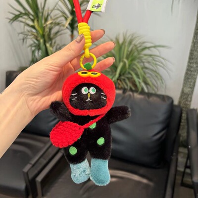 日本可爱背包小黑猫手机