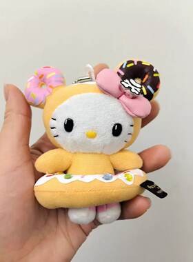 日本中古版 hellokitty甜甜圈kitty包包挂件钥匙扣挂件