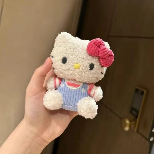日本小卷毛kitty挂件包包kt猫公仔玩偶hollekitty毛绒钥匙扣潮流