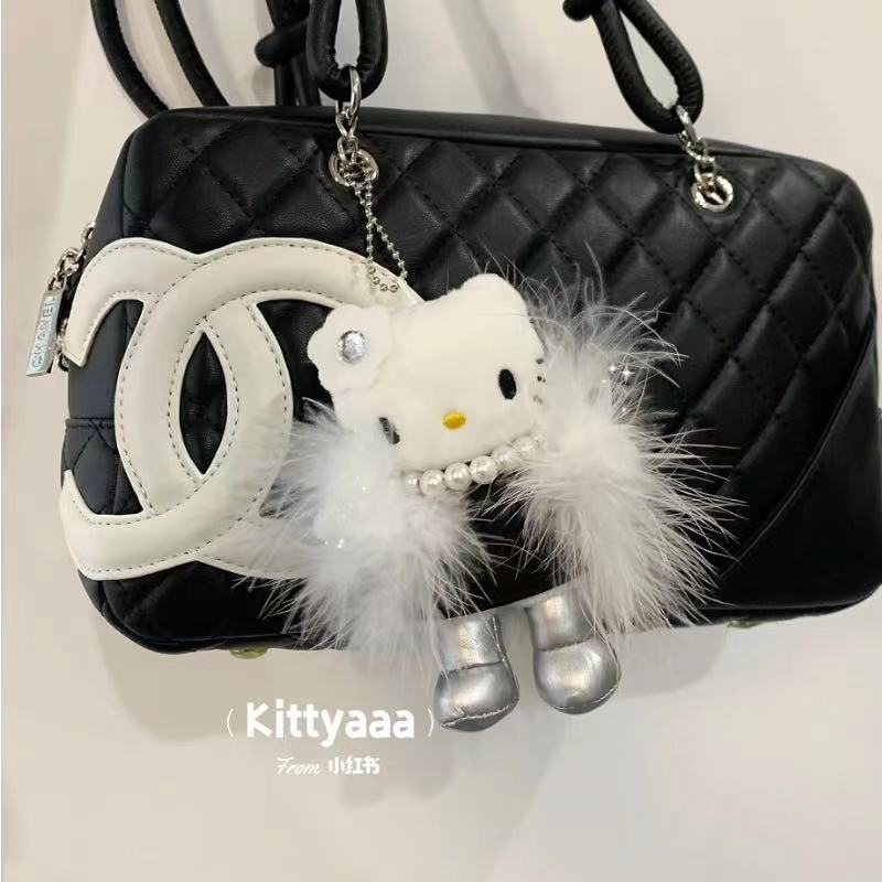 日本小香风kt猫姐妹花kitty包包挂件可爱hello kitty包包挂饰凯蒂