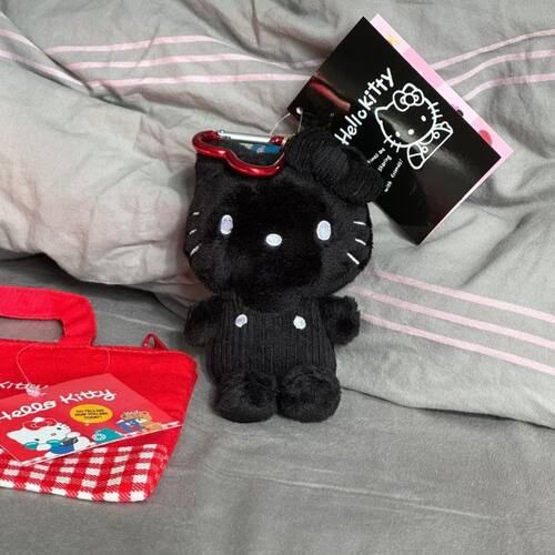 日本黑色hellokitty挂件5