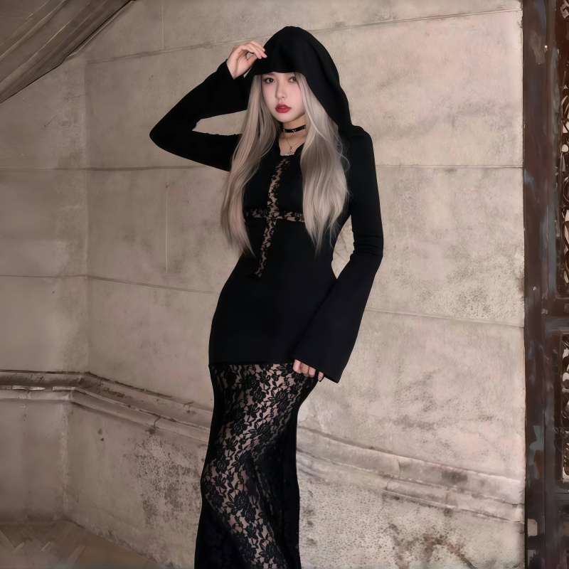 万圣节穿搭暗黑女巫cosplay服