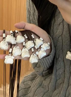 吊坠足银 《十二生肖》百搭可爱小众简约设计感编绳项链