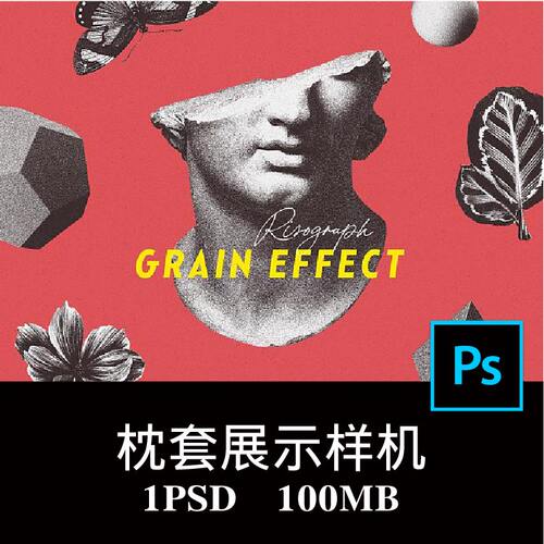 经典复古做旧粗糙噪点肌理图片滤镜样机PS贴图效果图模板素材