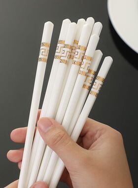 景德镇轻奢精致陶瓷筷天然健康防滑防霉防菌高温瓷碗筷子家用餐具