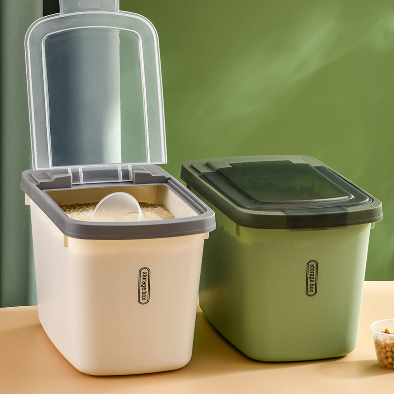 家用米桶简约纯色厨房翻盖式粮食存储米箱防虫防潮米面收纳桶,厨房/烹饪用具,米桶/米缸,淘宝优惠券,粉丝福利购,淘宝优惠卷