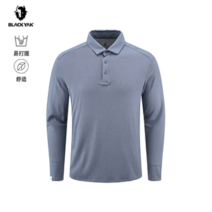 POLO 保暖舒适柔软男长袖 T恤FYM413 布来亚克2025秋新款 BLACKYAK