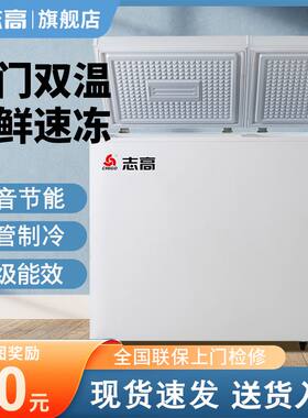 志高双门冰柜家用双温小冷柜小型冷冻柜冰箱双开门冷藏冷冻厨房