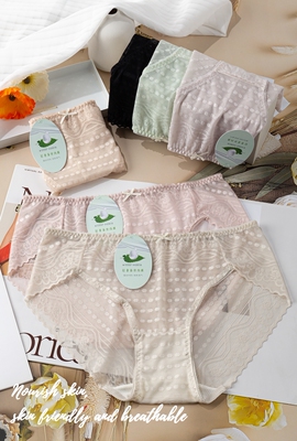 日系甜美蕾丝舒服透气性感三角裤