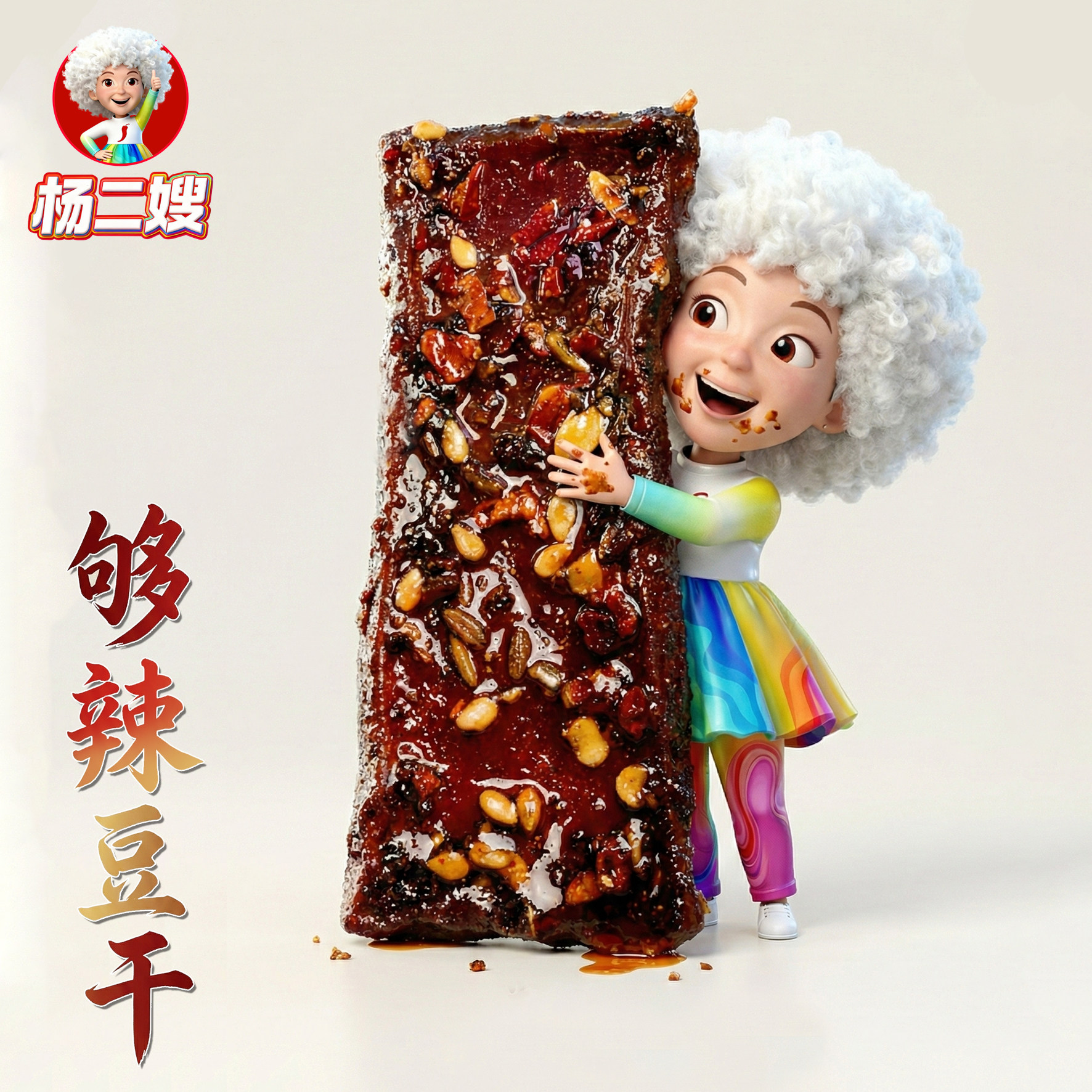 【30天短保】杨二嫂够辣麻辣豆干湖南特产休闲零食小吃特辣酱香味