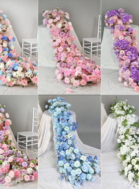 生日瀑布花婚礼布置装饰仿真花瀑布假花装饰场景布置桌面瀑布桌花