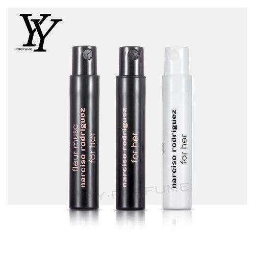 Narciso 纳西素粉瓶黑瓶同名女士麝香粉丝玫瑰浓淡香水小样1ML