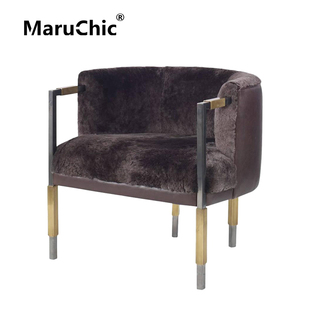 MaruChic创意设计师家具larchmont settee北欧现代休闲轻奢沙发椅