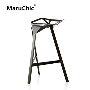 MaruChic创意设计师家具 高脚金属椅 one几何吧凳 stool