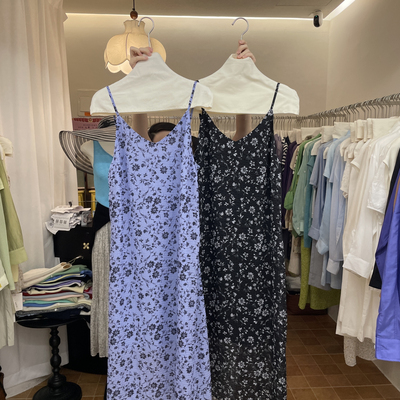 WHITE TEA白茶-26夏上新夏日清新度假碎花吊带连衣裙2660